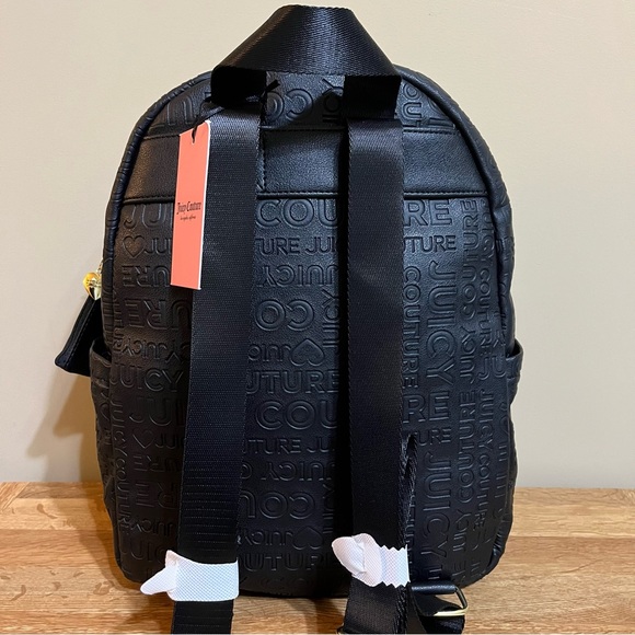 NEW Juicy Couture Word Play Embossed Logo Backpack - Picture 3 of 14